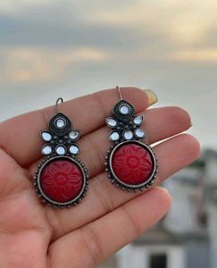 Red Stone Earrings