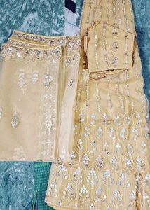 Elegant Gold Lehenga Choli Set