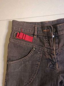 vintage bootcut Jeans with Red Accents