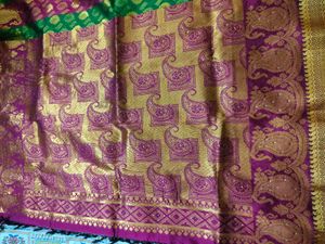Magenta And Green Fancy Saree