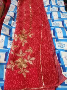 Red Ethnic beautiful saree❤️❤️🤩🤩