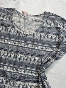 Patterned Short Sleeve Top