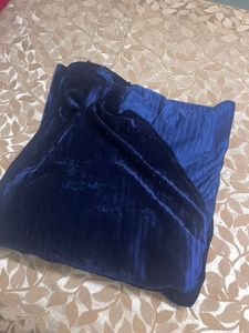 Elegant Blue Velvet Dress