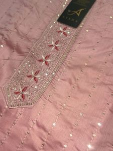 Aisha Pink Embroidered Kurta
