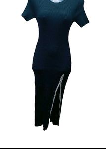 Elegant Black Midi Dress