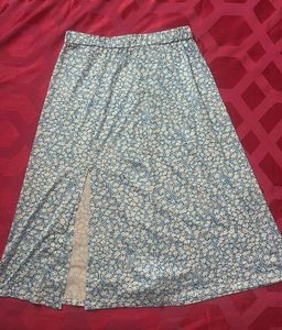 Floral Slit Midi Skirt