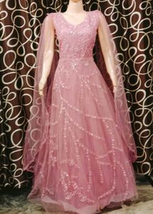 Pink Embellished Ethnic Gown