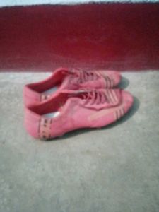 Pink Striped Adidas Soccer Cleats