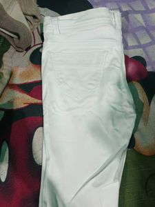 White Button-Front Jeans