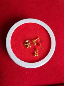 Gold Bird Design Earrings