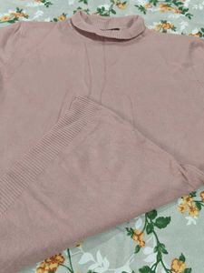 Dusty Rose Mock Neck Sweater