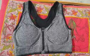 Zip-Front Sports Bra Combo Of 3