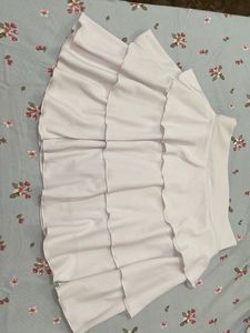 White Ruffle Skort