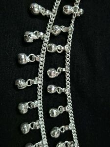 Silver Anklet with Bells