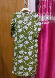 Floral Print Two Piece Kurta Set
