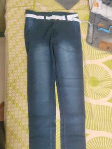 Men Dark Blue Trendy Jeans