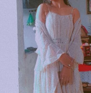 Sleeveless Mirror Work Coctail Dress