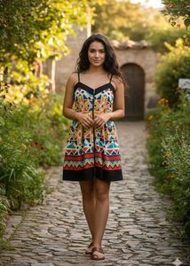 Patterned Mini Dress