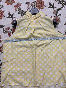Yellow Polka Dot Sleeveless Top