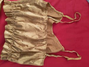 Gold Satin Coord Set