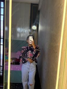 Floral Smocked Top with Puff Sleeves