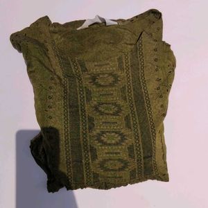 Green Embroidered Kurta