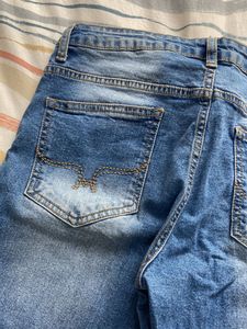 striped skinny jeans worn once