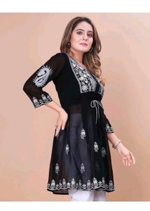 Black Chikankari Kurti