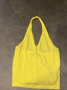 Halter Neck Yellow Top
