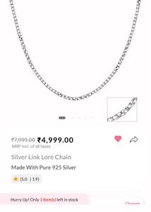 Giva Real 925 Silver Link Lore Chain