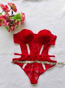 Red Lace Bodysuit