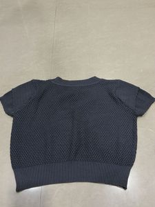 Grey Knit Crop Top