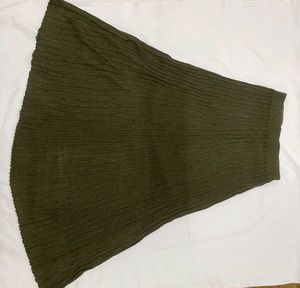 Olive Green Knit Skirt