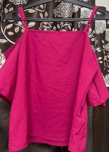 Pink Off-Shoulder Top
