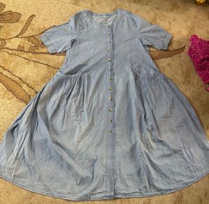 Blue Denim Style Dress