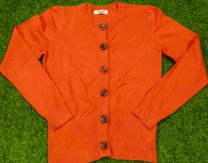 Imported Chic Orange Cardigan
