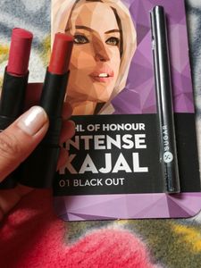 SUGAR Cosmetics One Lipstick &amp; 1 Kohl Bundle