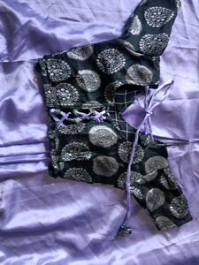 Lavender ready to wear Saree with Blouse