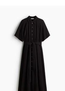 TIE-BELT SHIRT DRESS