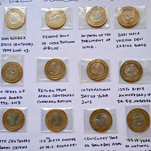 Sixteen 10 R Commemorative Coins Set