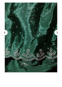 New Dark Green Shade Saree With Blouse Piece