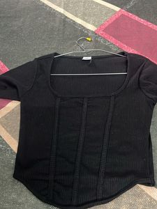 SSS Square neck Ribbed Top