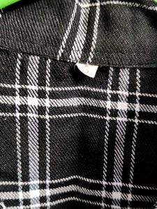 Cropped Plaid Tie-Front Shirt