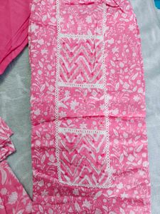 Pink Printed Kurta Set
