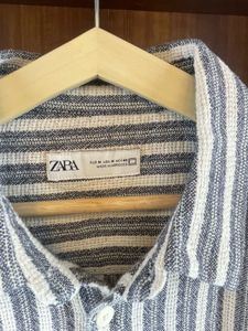 ZARA Men’s Striped Casual Shirt – Size M – Premium