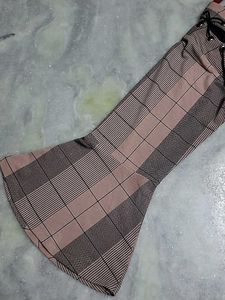 Bell Sleeve Plaid Top