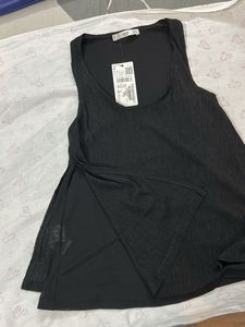 NEW MANGO Black Sleeveless Top