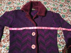 Vintage Chevron Knit Coat
