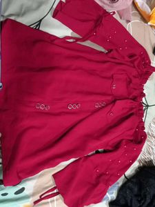 Red Off-Shoulder Top