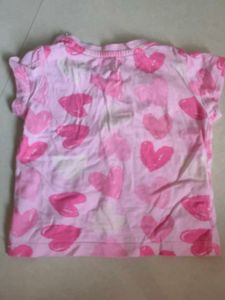 Pink Heart Print Baby Tee
